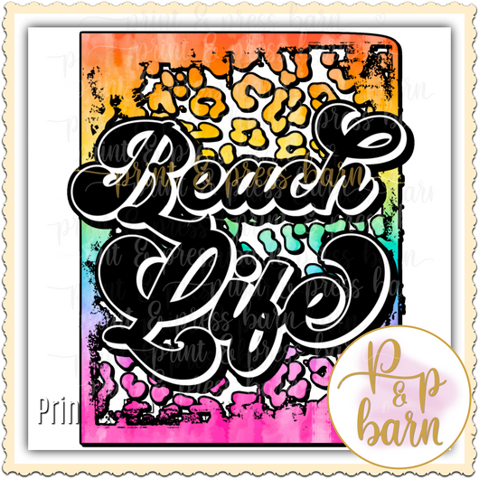 Beach Life- Leopard Rainbow