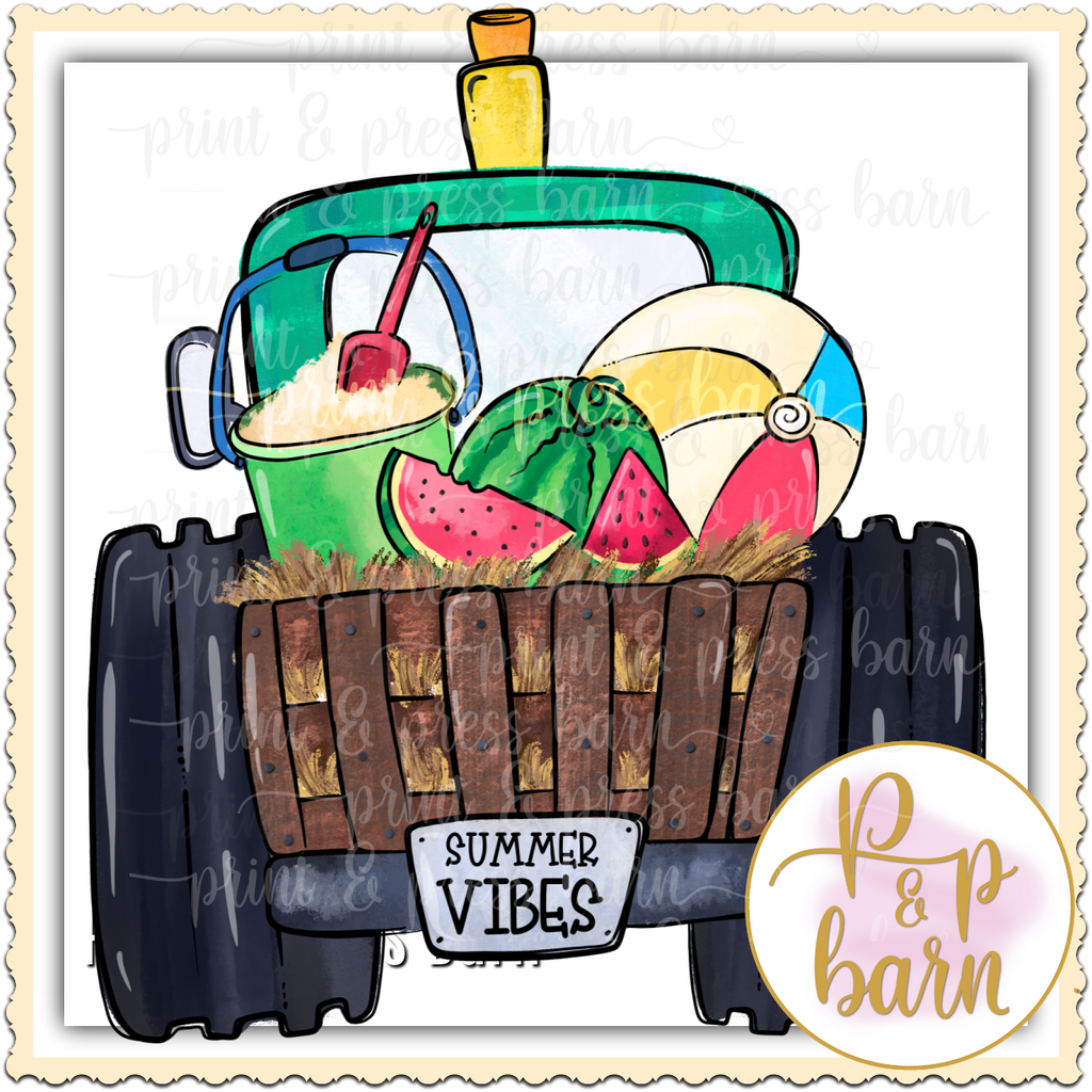 Beach Tractor – Print & Press Barn