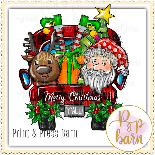 Christmas Truck- Plaid