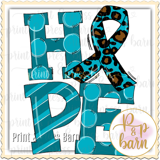 Hope Teal Ribbon