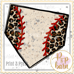 Baseball Plate Leopard