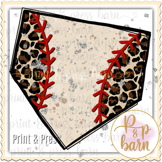 Baseball Plate Leopard