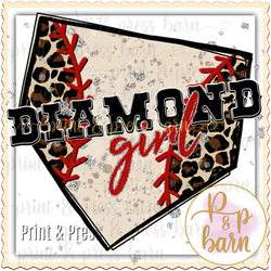 Diamond Girl Plate Baseball