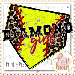 Diamond Girl Plate Softball