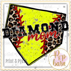 Diamond Mom Plate Softball