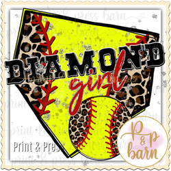 Diamond Girl with Softball