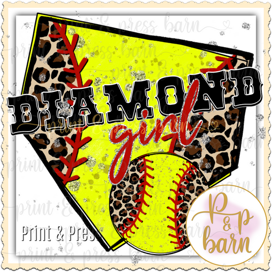 Diamond Girl with Softball