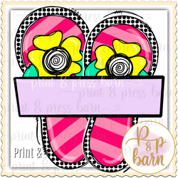 Summer Flip Flop with plaque