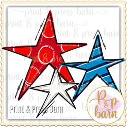 Red white and blue stars