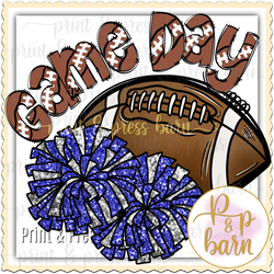 Football Game Day- Blue