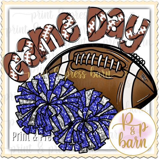 Football Game Day- Blue