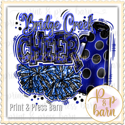 Bridge Creek Cheer Collage- blue and black