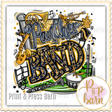 Panther Band Collage- navy yellow