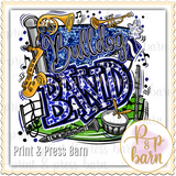 Bulldog Band Collage- Blue