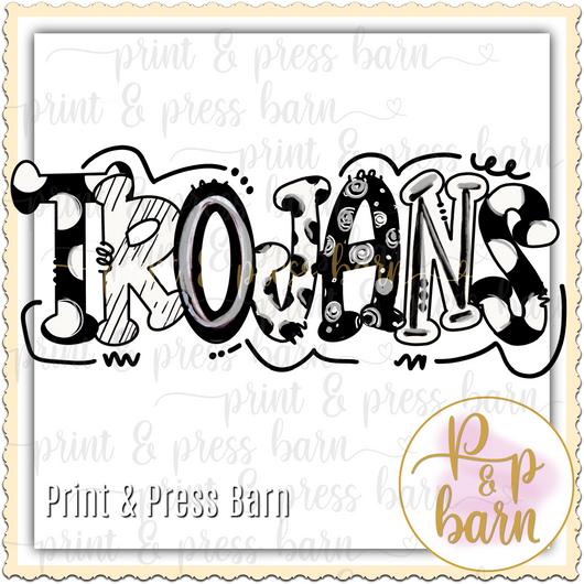 Trojans Black White