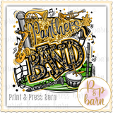 Panther Band Collage- gold and black