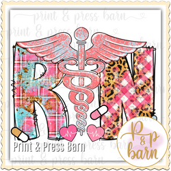 RN Nurse Doodle- pink