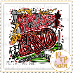 Panther Band Collage- gold and maroon