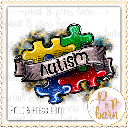 Autism Puzzle Splatter