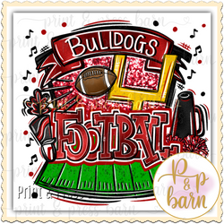 Bulldog School Spirit- Red and Black