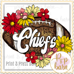 Chiefs Football with flowers