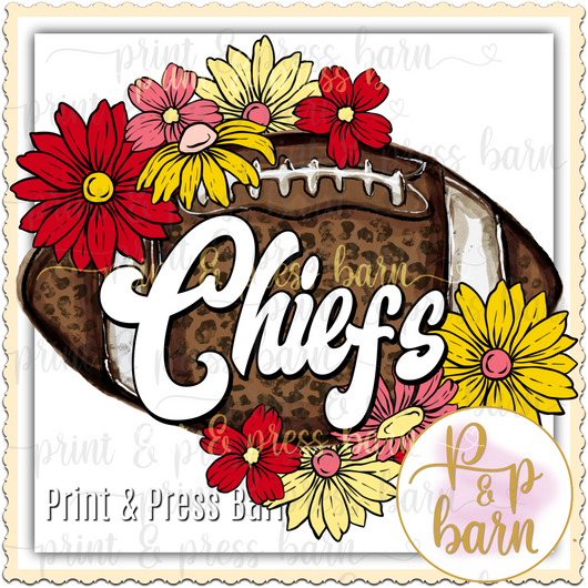 Chiefs Football with flowers