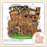 Lil Leps Football- orange and black