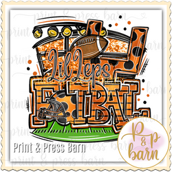 Lil Leps Football- orange and black