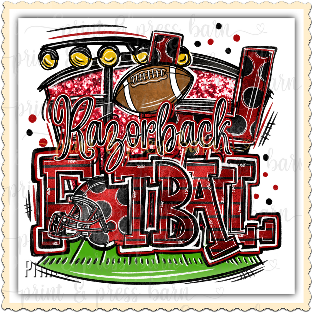 Razorback Football Collage – Print & Press Barn