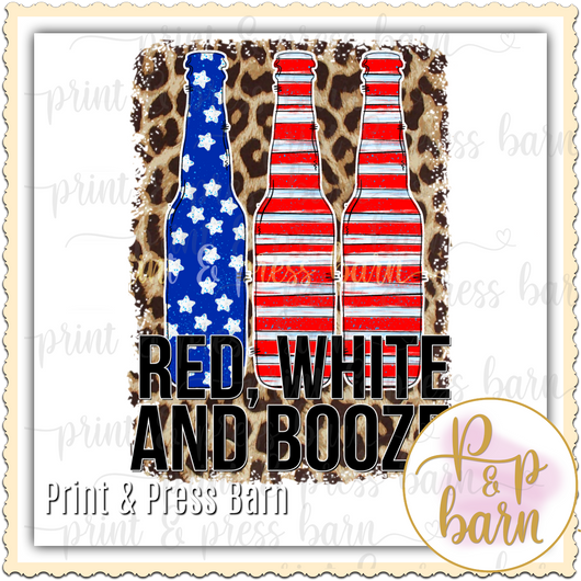 Red White and Booze- Leopard