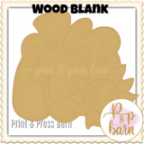 Pumpkin Sunflower Wood Blank