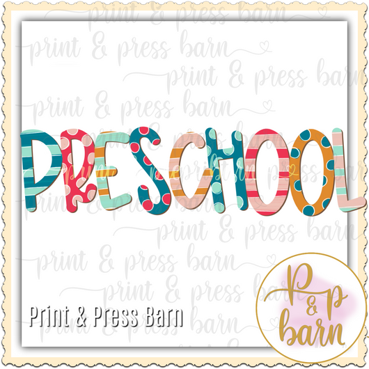 Preschool- multi color