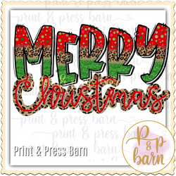 Merry Christmas Tri color