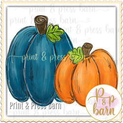 Blue Orange Pumpkin