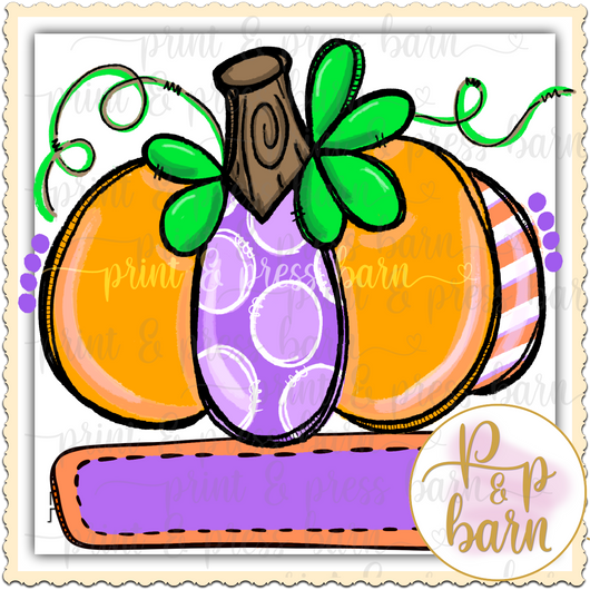 Orange Purple pumpkin - G