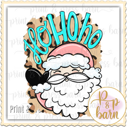 Ho Ho Ho pink hat santa