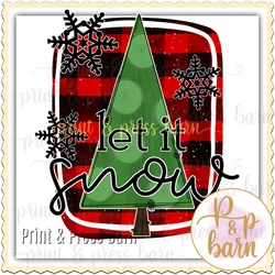 Let it Snow Christmas Plaid