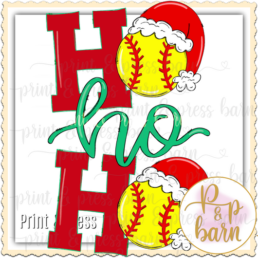 Christmas Softball HO Ho Ho