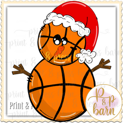 Christmas Basketball Snowman