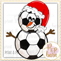 Christmas Soccer Snowman