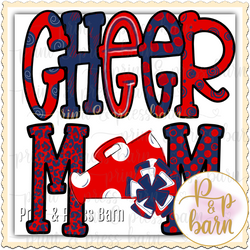 Cheer Mom blue red
