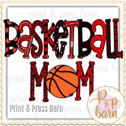 Basketball Mom black and red