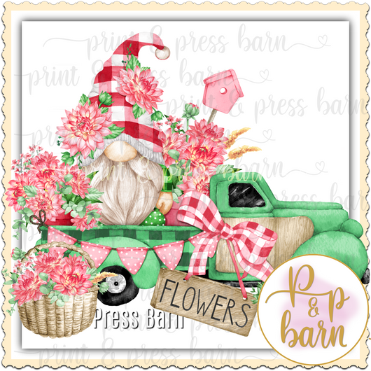 Gnome FLower Truck