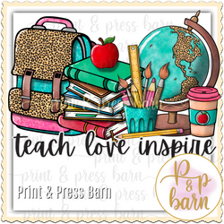 Teach Love Inspire Leopard Collage