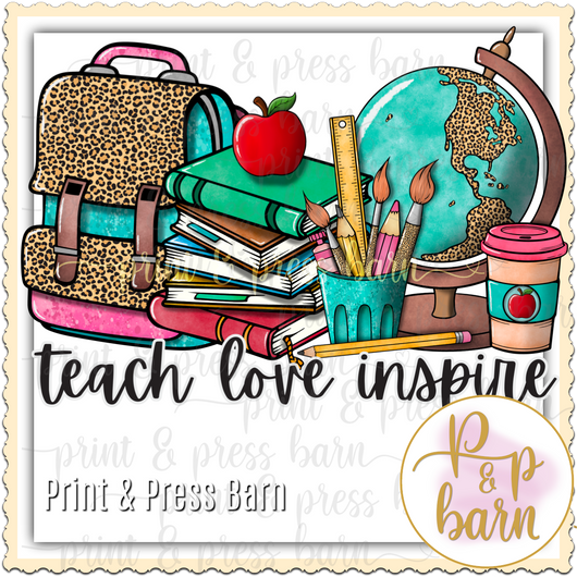 Teach Love Inspire Leopard Collage