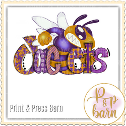 Jackets Word Doodle- Purple and gold