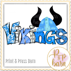 Vikings- Light blue and grey