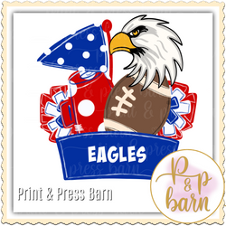 Eagles Collage- Red and Blue