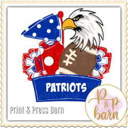 Patriots Collage- Red and Blue