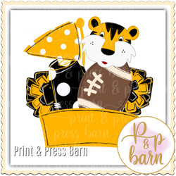 Tiger Football Collage- Yellow and black